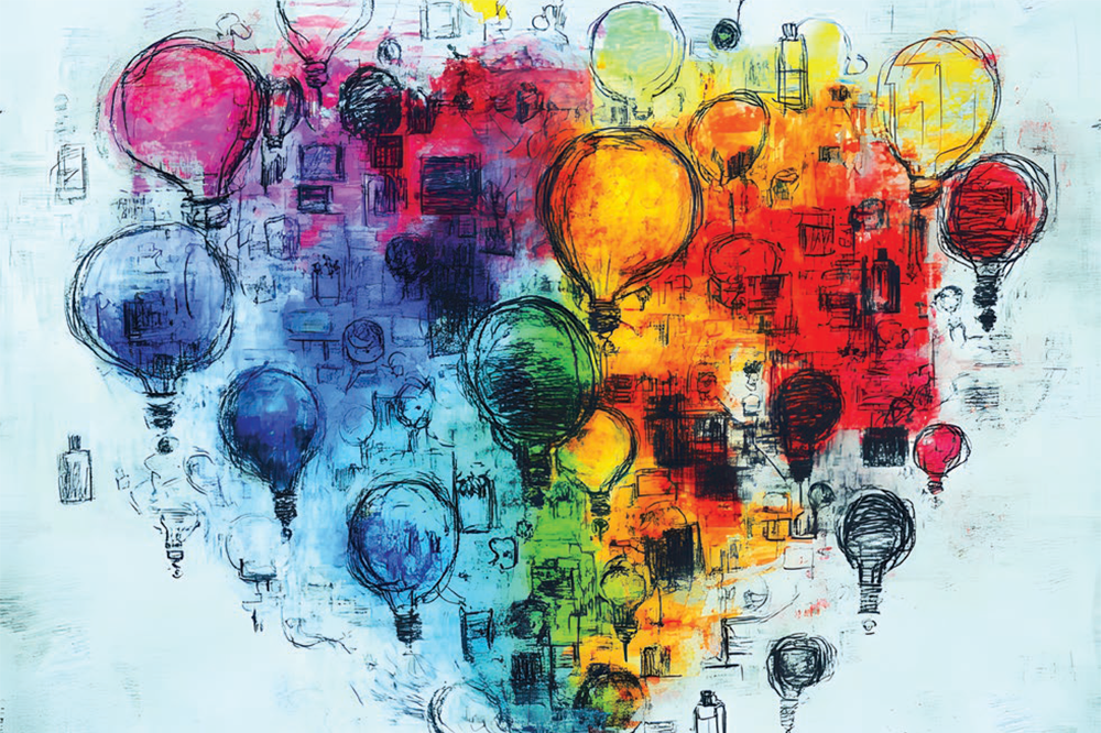 Colorful illustration of balloons